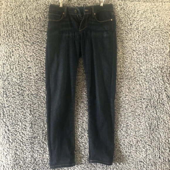 Page Denim Skyline Skinny Dark Wash Jeans Size 28 Bleu - Picture 1 of 11
